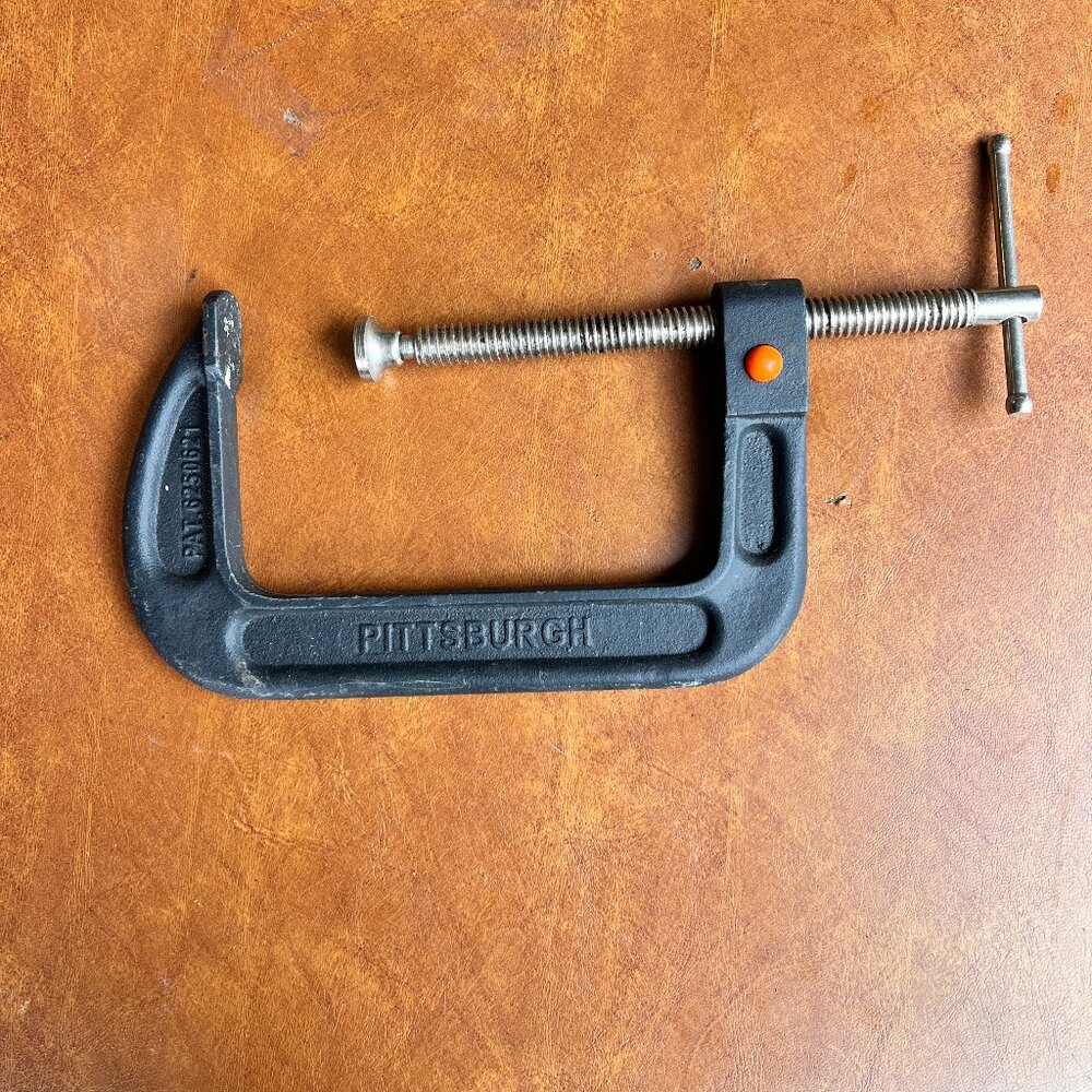 Pittsburgh Industrial 6 inch C-Clamp w/ Quick Release Button